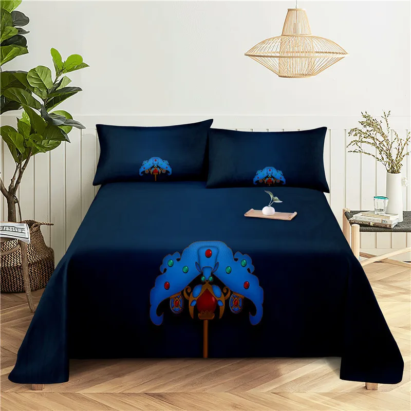 

Fantasy Space 0.9/1.2/1.5/1.8/2.0m Digital Printing Polyester Bed Flat Sheet With Pillowcase Print Bedding Set