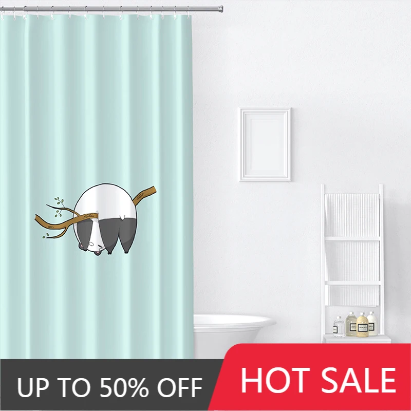 

Panda Stretch Mahjong Ice Cream Customization Household Merchandise Bathroom Products Shower Curtains Waterproof Moisture-Proof