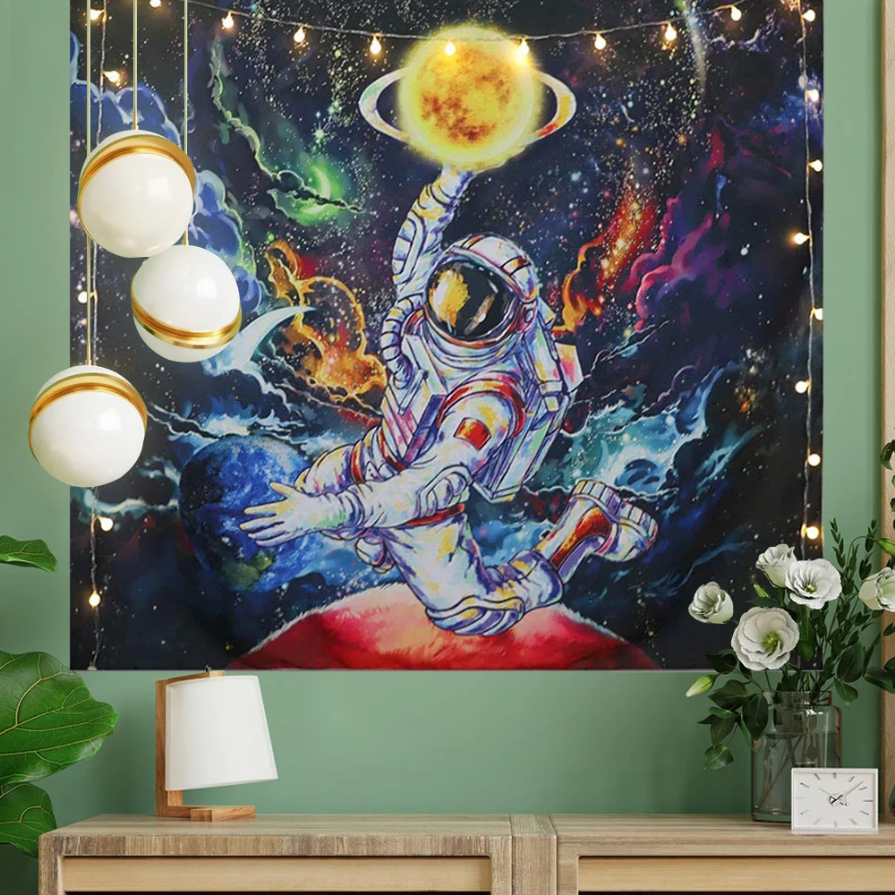 Триппи астронавт гобелен Галактика Космос гобелены психоделический классный