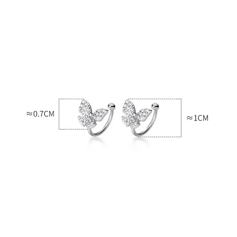 Женские серьги Клипсы из серебра 925 пробы с фианитом|Серьги-клипсы| |