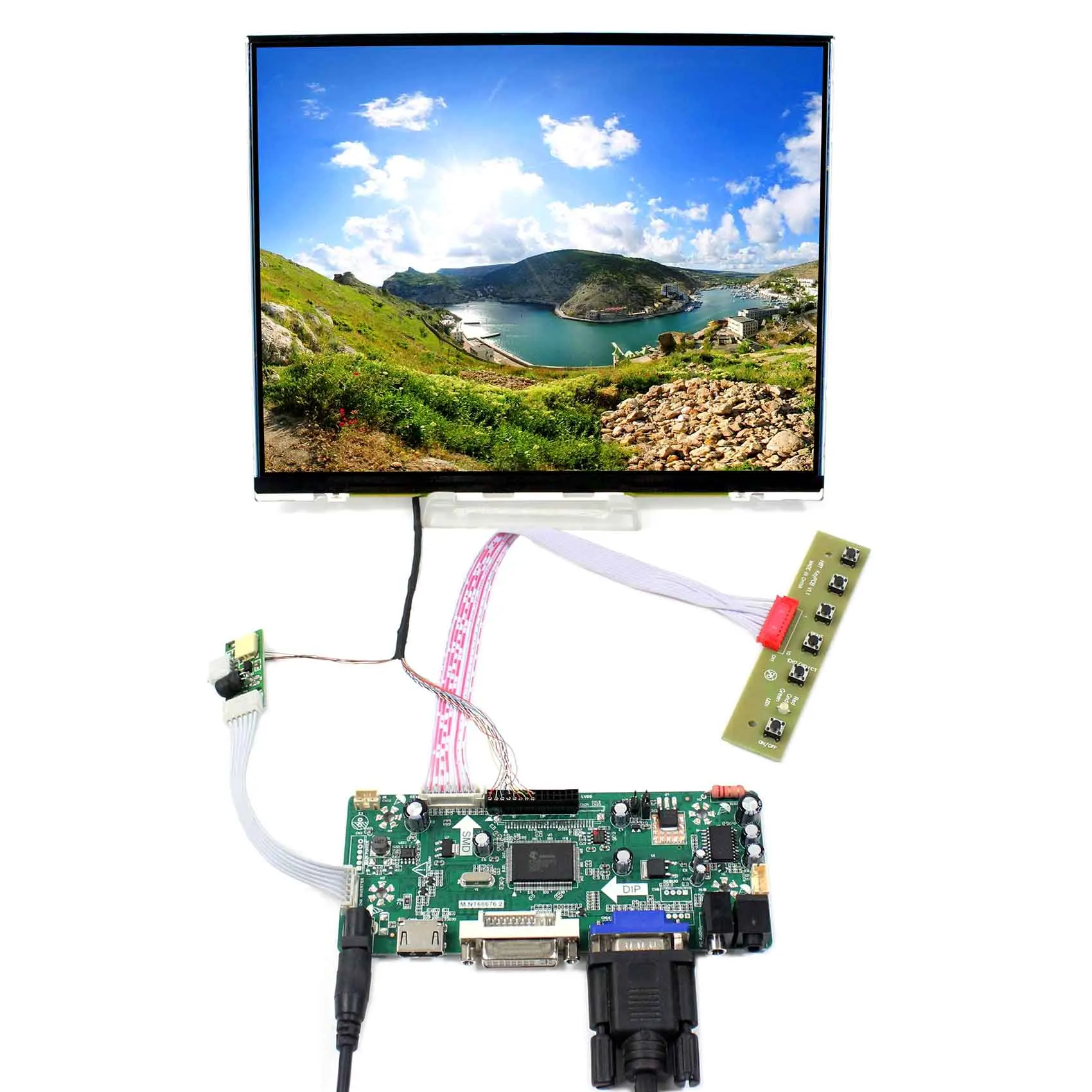 

10.4" inch LTD104EDZS 1024x768 LCD Screen with HDMI DVI VGA AUDIO LCD Controller Board M.NT68676 Work for LVDS Interface LCD