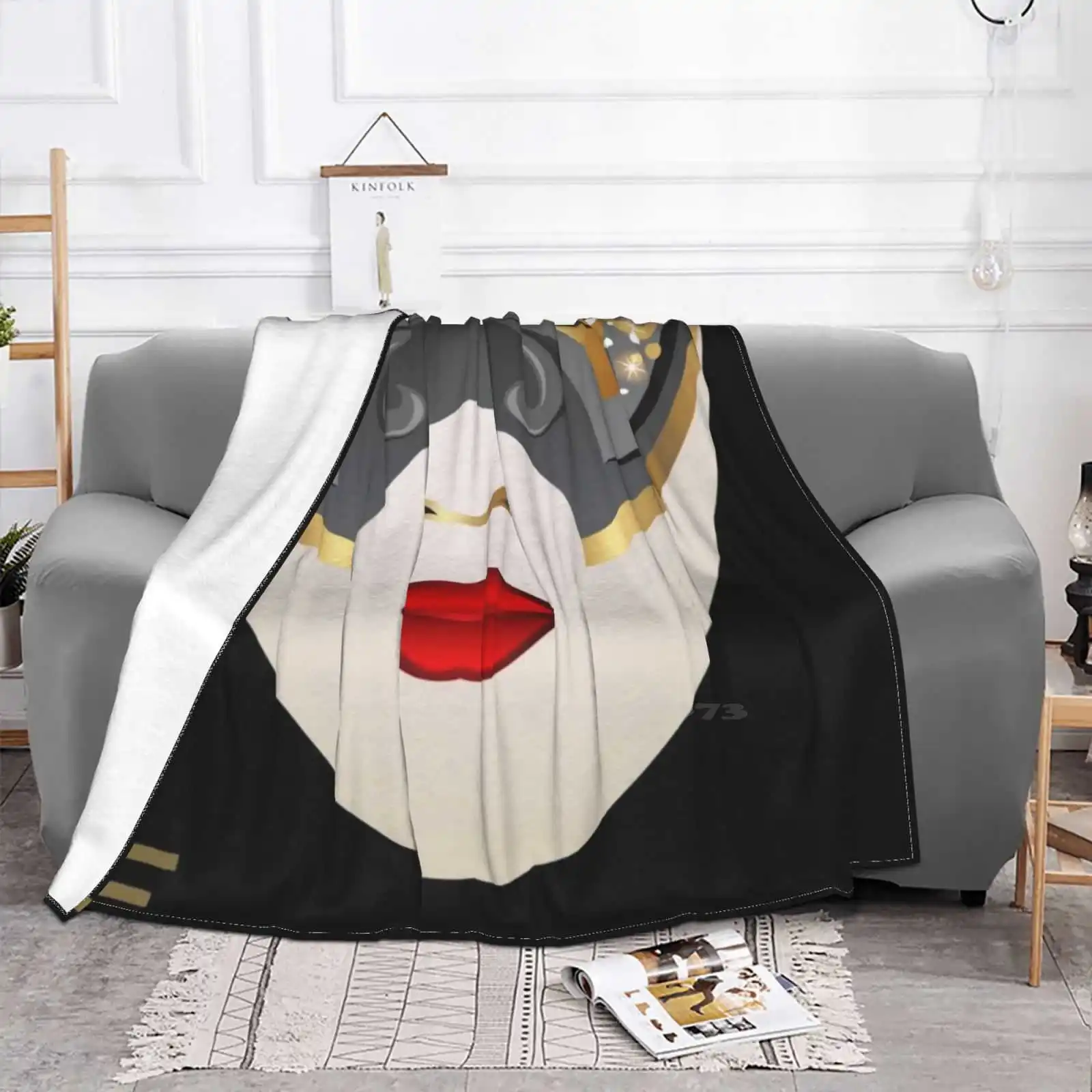 Маска для венецианского карнавала удобное мягкое одеяло кровати дивана Венеции