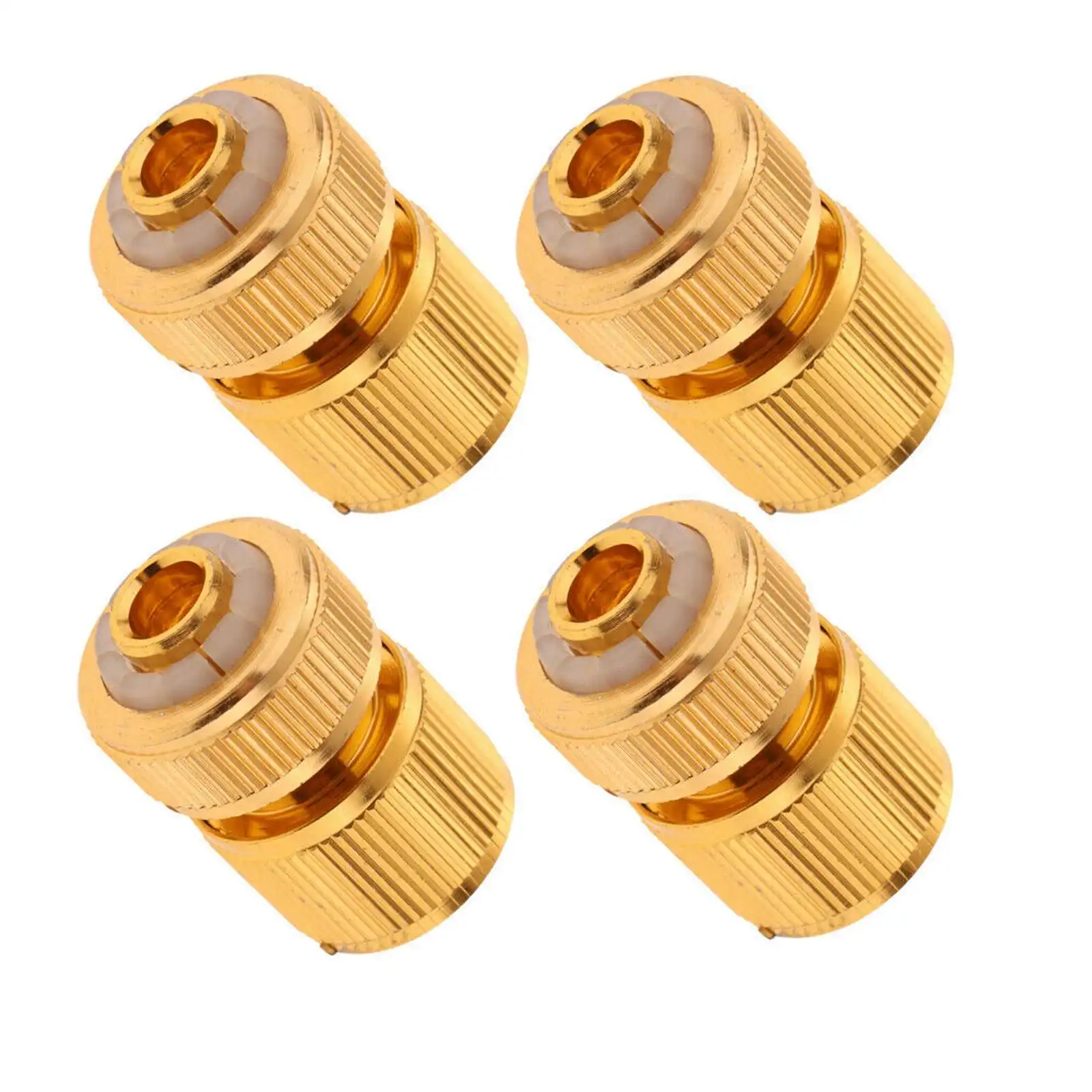

4Pcs Garden Water Hose Pipe Tap Brass Connector Adaptor Fitting 1/2"