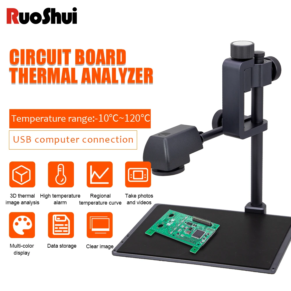 

PCB Thermal Analyzer Troubleshoot For Repair Phone Mainboard Short Circuit Detection Leakage 3D Infrared Thermal Imaging Tool