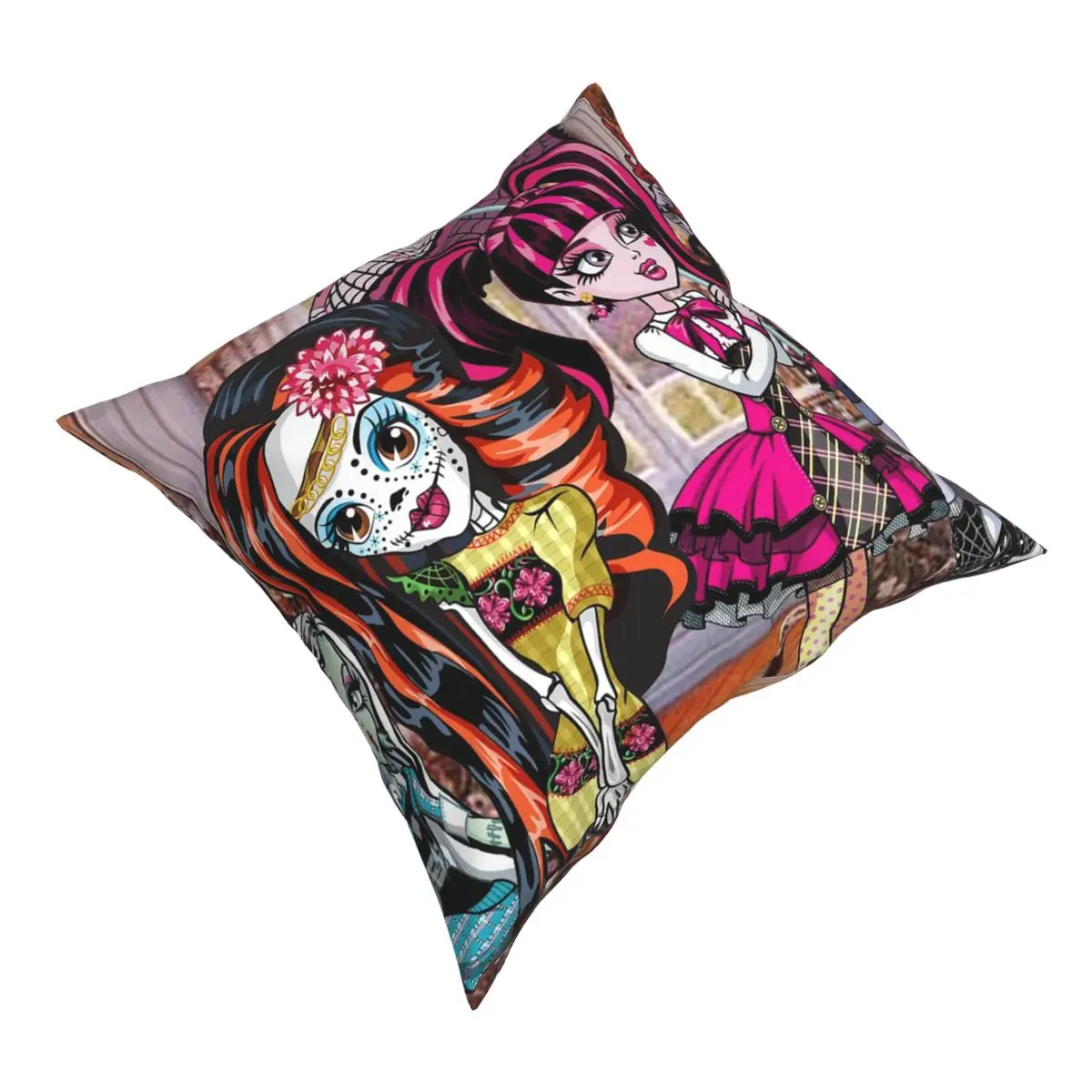 Хэллоуин Draculaura Monster High Подушка Чехол Печатный чехол для подушки из полиэстера