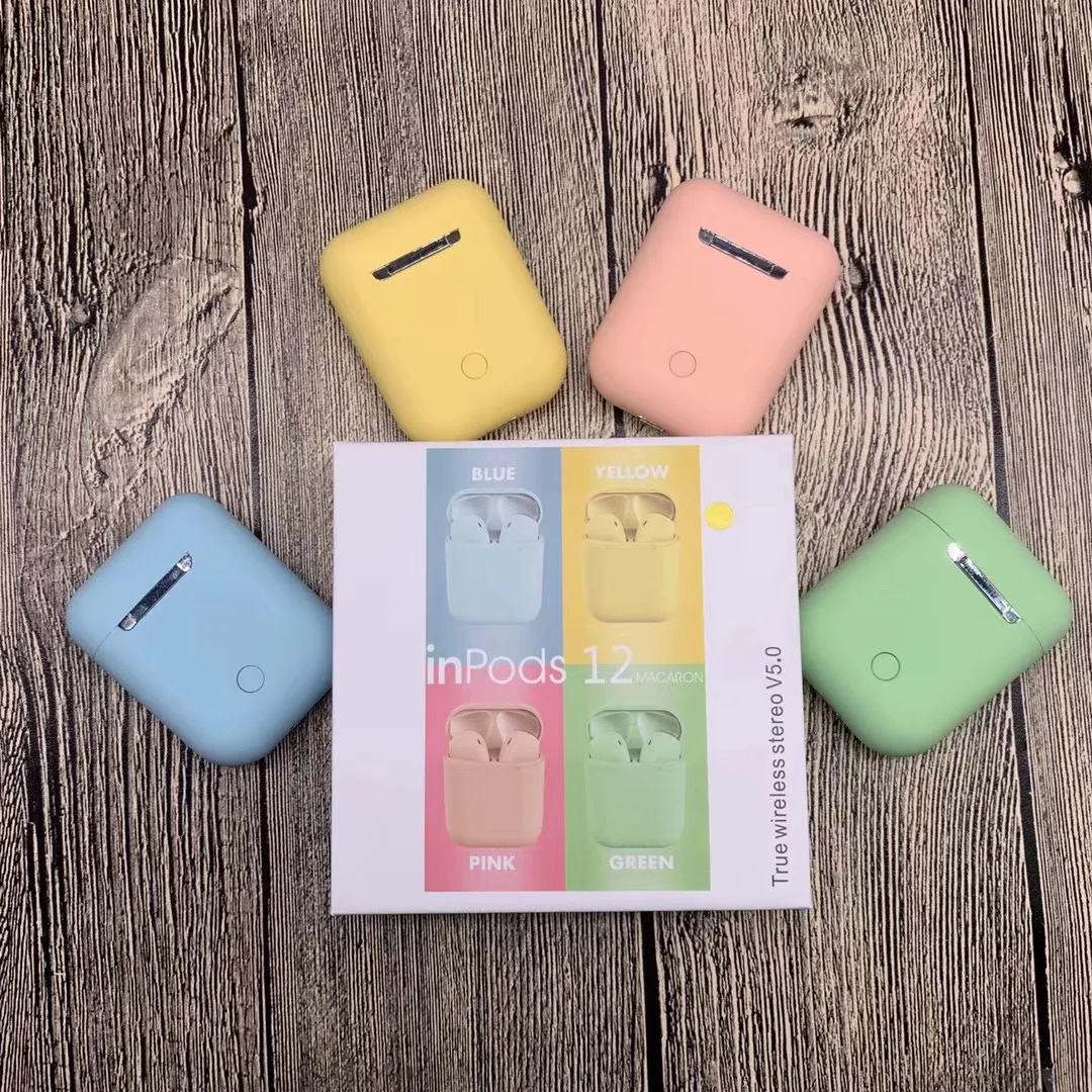 Inpods, 12 TWS, Bluetooth, вкладыши, 5,0, беспроводные наушники, гарнитура с сенсорным управлением, наушники для всех телефонов, PK i10 i12 i200 TWS