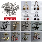 Набор из 20 мини-планшетов для детской одежды, металлическая пряжка сделай сам для 16 кукол, девушек, аксессуары для шитья сумок и брюк