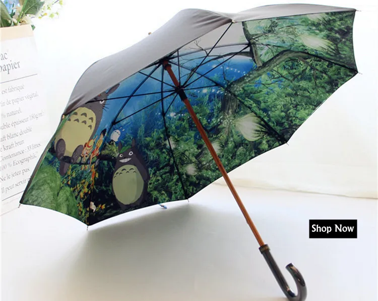 Black Ghibli Totoro зонтик женский аниме зонт от солнца женский Plegable Sombrillas Paraguas Guarda Chuva Totoro Parapluie
