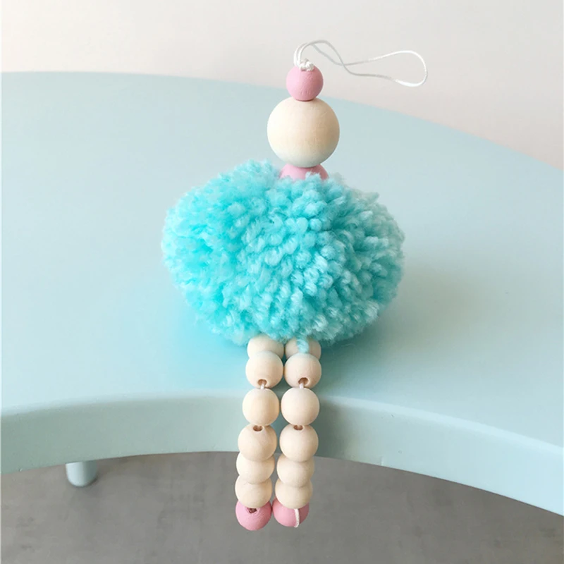 Меховой шарик в скандинавском стиле подвеска настенные украшения детская