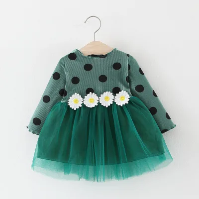flower dress green Куртка с заячьими ушками для маленьких девочек зимнее пальто Повседневная теплая хлопковая верхняя одежда с капюшоном для маленьких детей от 0 до 3 лет зимнее пальто Одежда для детей - Цвет: flower dress green