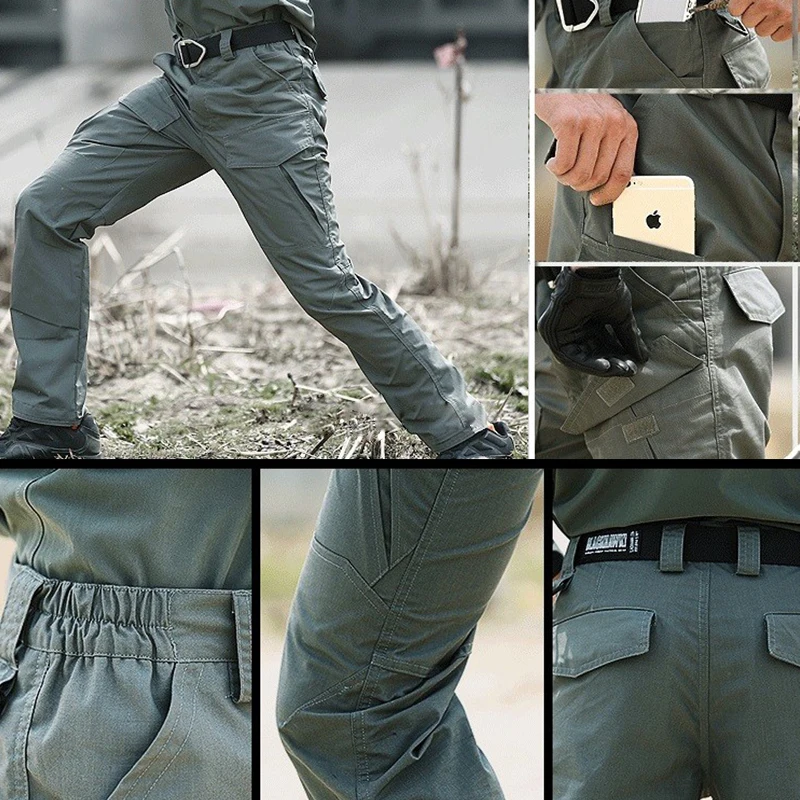 

Military Cargo Pants Army Style Tactical Pants Men Camouflage Waterproof Combat Casual Elastic Multi Pocket Men Working Trousers