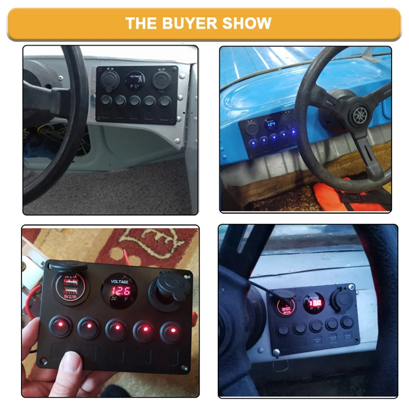 Автомобильный морской лодочный светодиодный клавишный переключатель