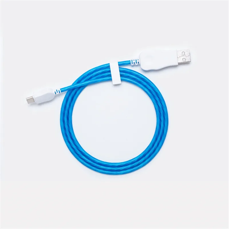 Светодиодный светящийся поток данных USB зарядное устройство type C/Micro USB/8 контактный кабель для зарядки для iPhone X samsung Galaxy S10 S9 зарядный провод шнур
