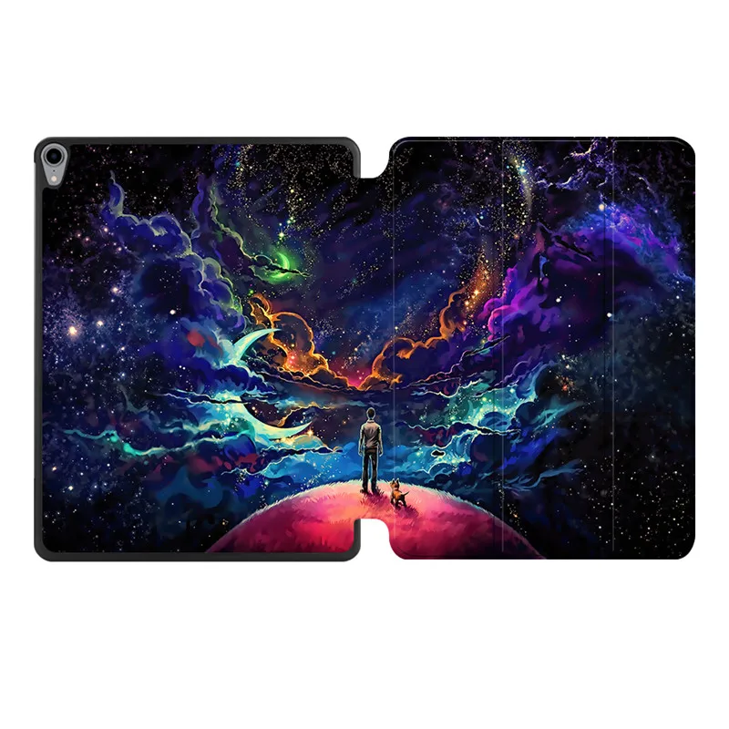 IP18 Чехол MTT с рисунком аниме для iPad Pro 12,9 дюйма, тонкий чехол из искусственной кожи с откидной крышкой и подставкой, чехол для планшета, чехол с функцией автоматического сна/пробуждения - Цвет: IP18