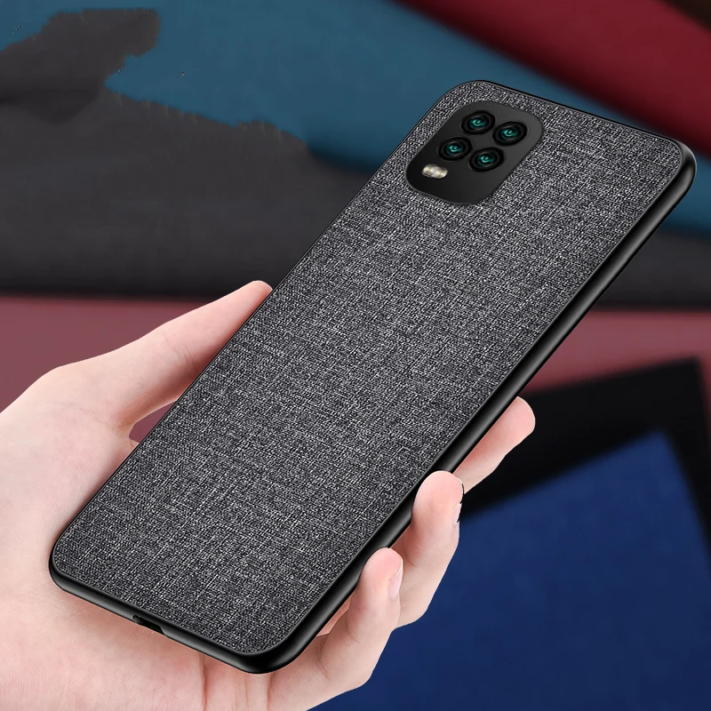 Для Xiaomi Mi 10 Lite чехол простая ткань PU Мягкий ТПУ Край противоударный для Mi10
