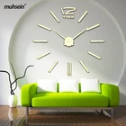 Бесшумные настенные часы mursein, модные большие акриловые часы 3D сделай сам для домашнего декора, зеркальные настенные часы для гостиной, офиса