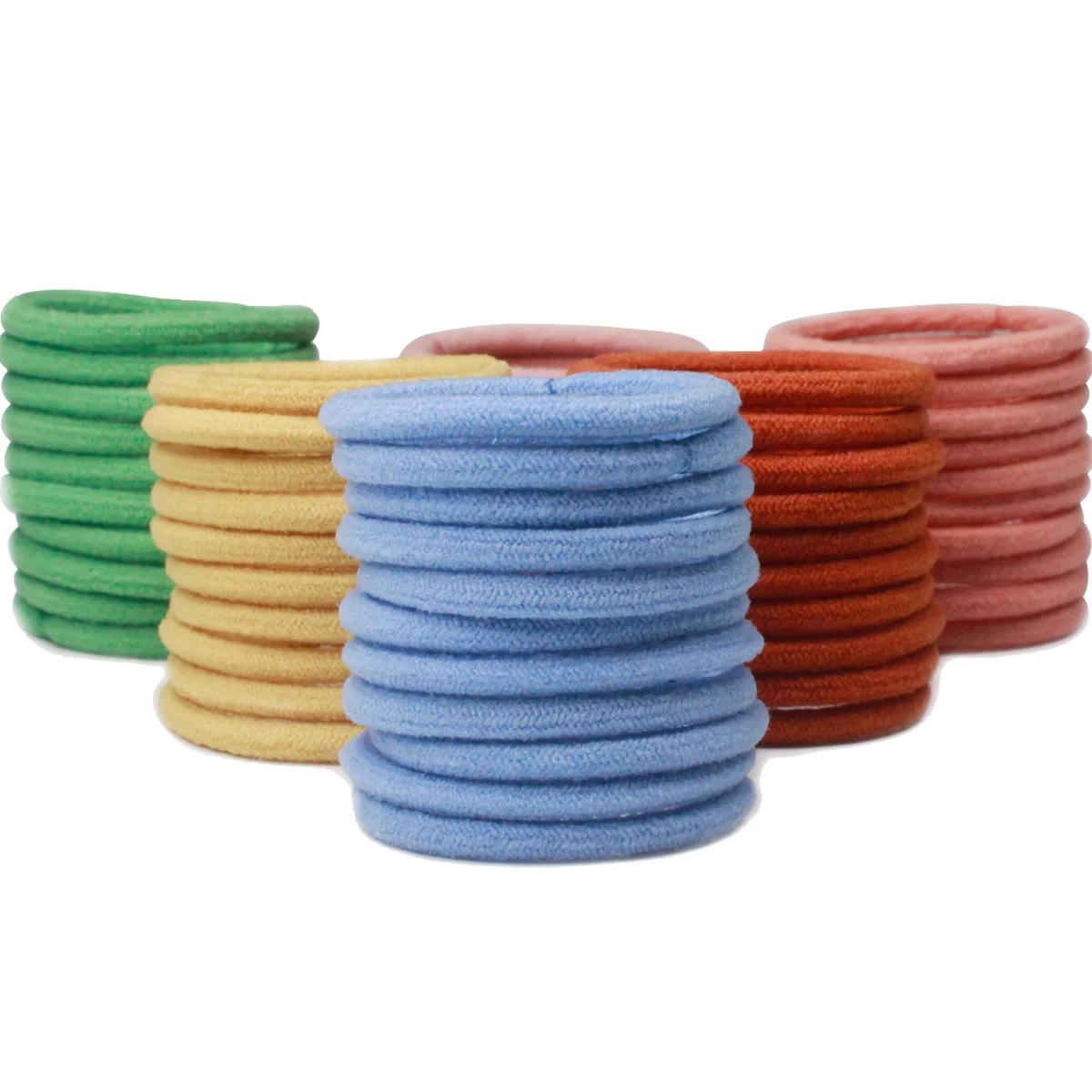 Резинки для волос 100 шт. тонкие резинки 1 2 дюймов девочек 5 цветов конский хвост