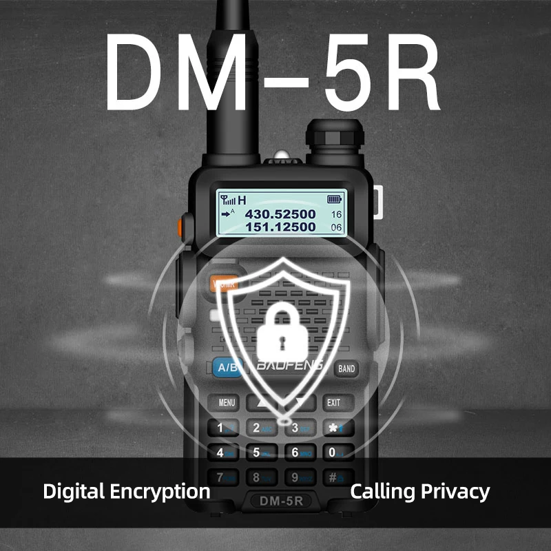 baofeng dmr dm 5r 50km ham transmitter 10w walkie talkie 2000mah transreceiver 136 174400 520mhz two way radio vhfu free global shipping