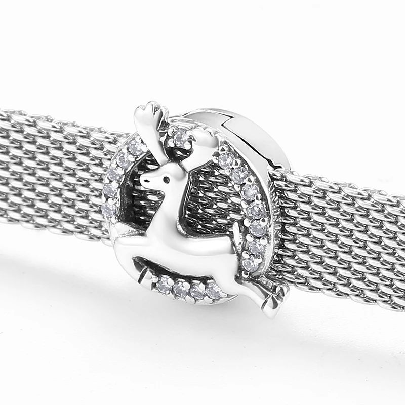 Бусины-Клипсы из серебра 925 пробы с изображением оленя | Украшения и аксессуары