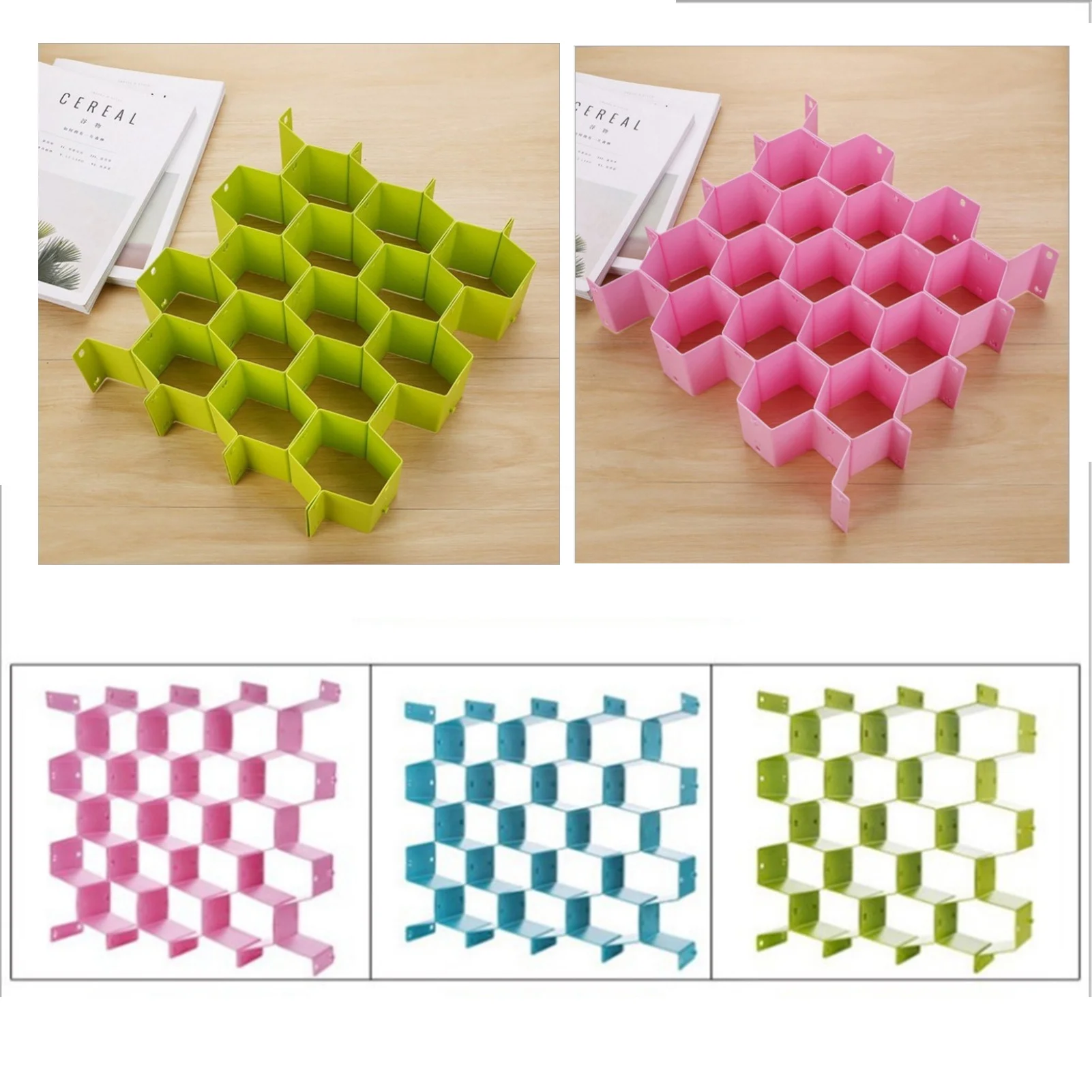 

1 Set Adjustable Drawer Organizer Honeycombs Separator DIY Divider for Underwear Socks DTT88