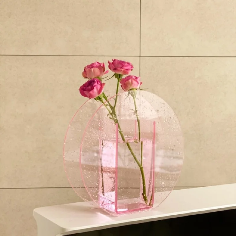 

Nordic Home Geometric Decoration Acrylic Vase Dried Floral Container Flower Arrangement Hydroponic Flower Home Decoration