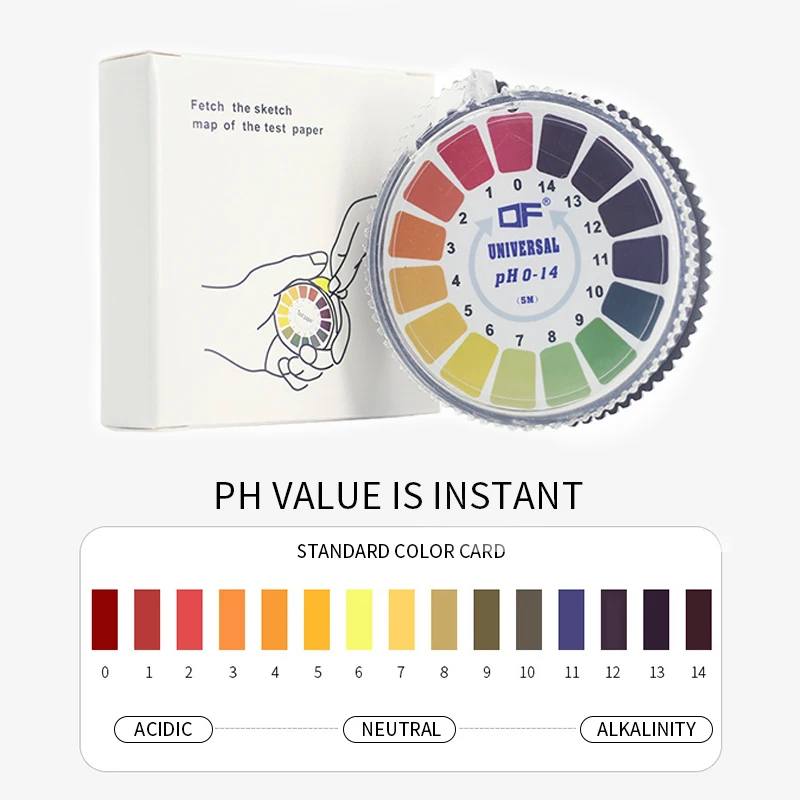 5M индикатор щелочной кислоты метр Тесты Бумага рулон для детей от 0 до 14 1 рН