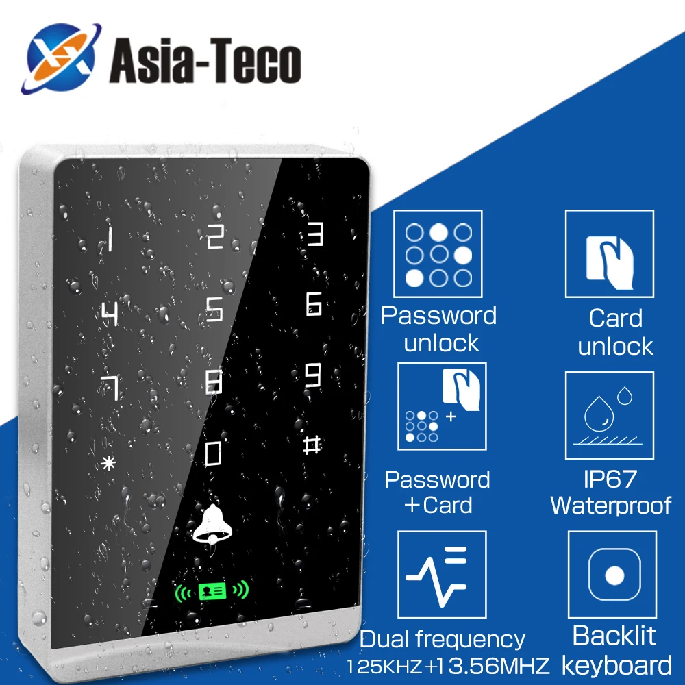 Водонепроницаемый Сенсорный экран RFID автономный контроль доступа er 125 кГц 13 56 МГц