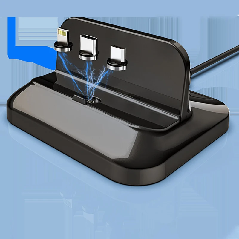 

New Mobile Phone Charging Stand Three-in-one Magnetic Charging Base Suitable For Android Apple And TYPE-C Wireless Charging