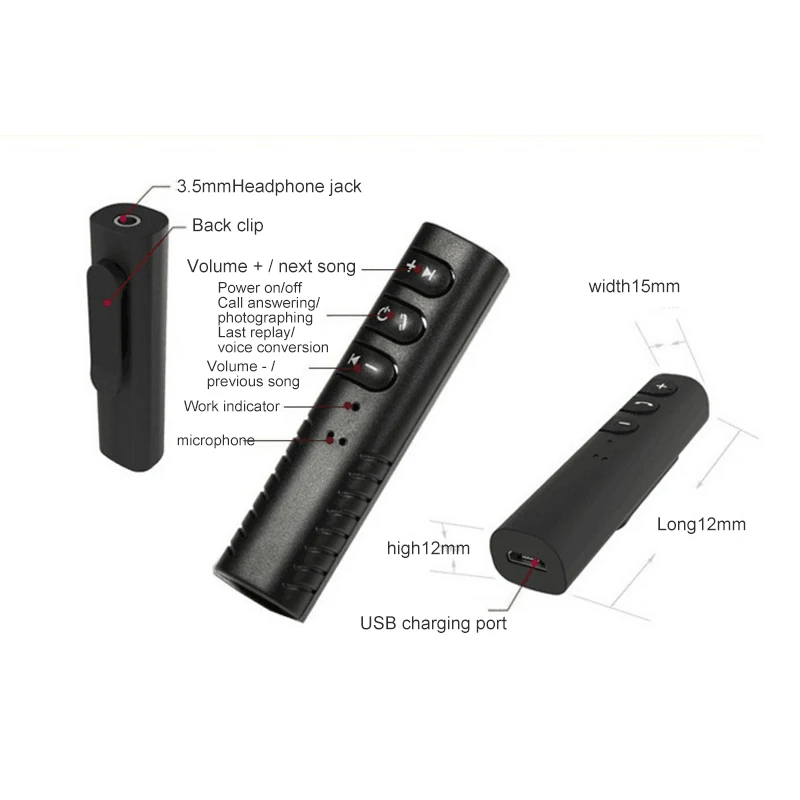 Автомобильный bluetooth-адаптер, мини bluetooth-приемник, 3,5 мм разъем, Bluetooth, автомобильный комплект, музыкальный аудиоприемник для акустических гарнитур Z2