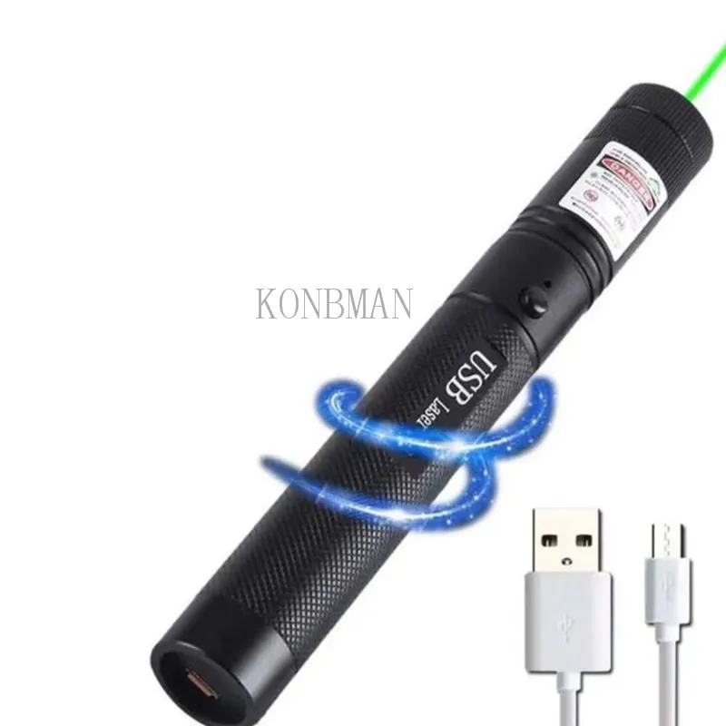 

Tactical Laser Pointer High-power USB Rechargeable Laser Flashlight Green/red 303 Sight Adjustable Focus with Visible Multi-ligh