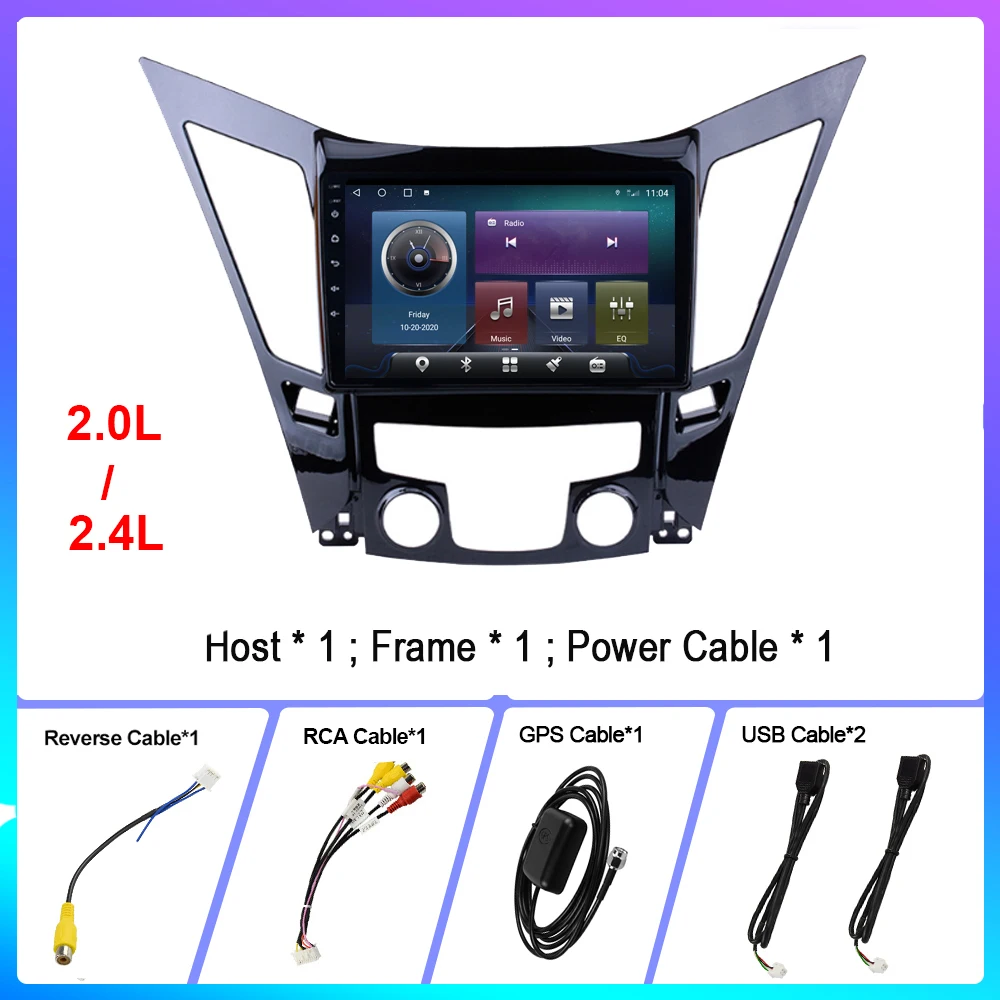 car radio for hyundai sonata i40 i45 2010 2015 android 10 0 gps navigation 2 0l 2 4l bt wifi audio ips touch screen car stereo free global shipping