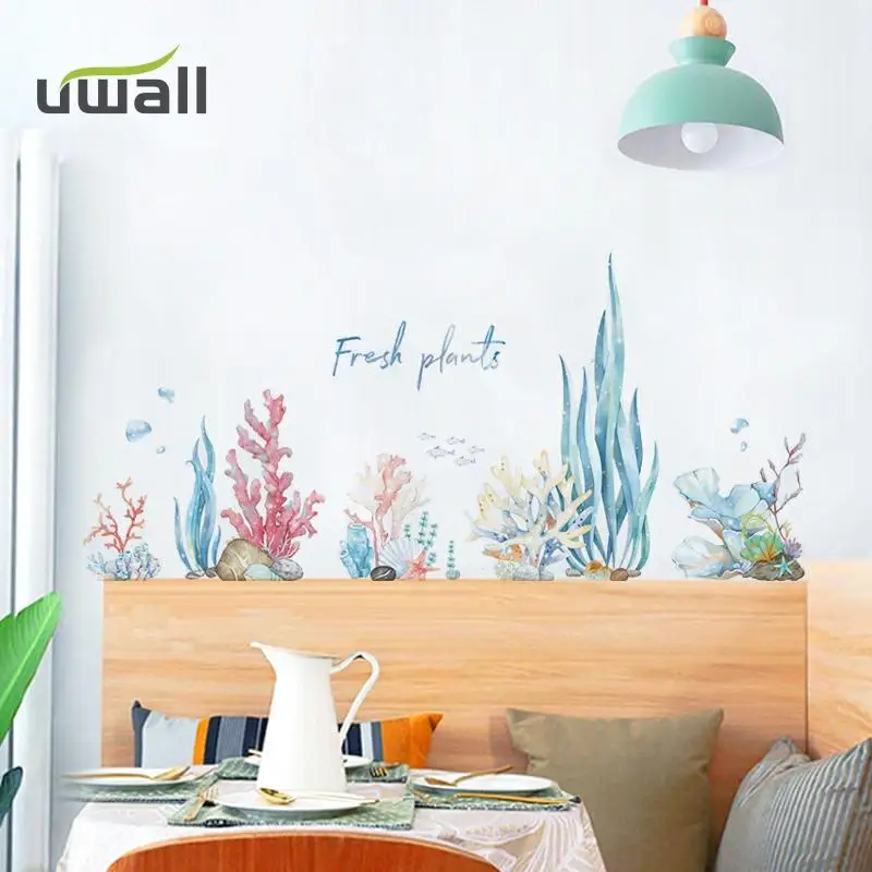 Креативные наклейки на стену с морским кораллом украшение для гостиной спальни
