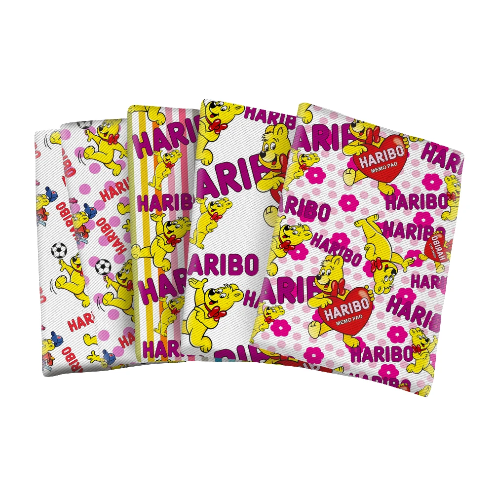 Полиэстеровая хлопчатобумажная ткань с мультяшным медведем саржевая принтом