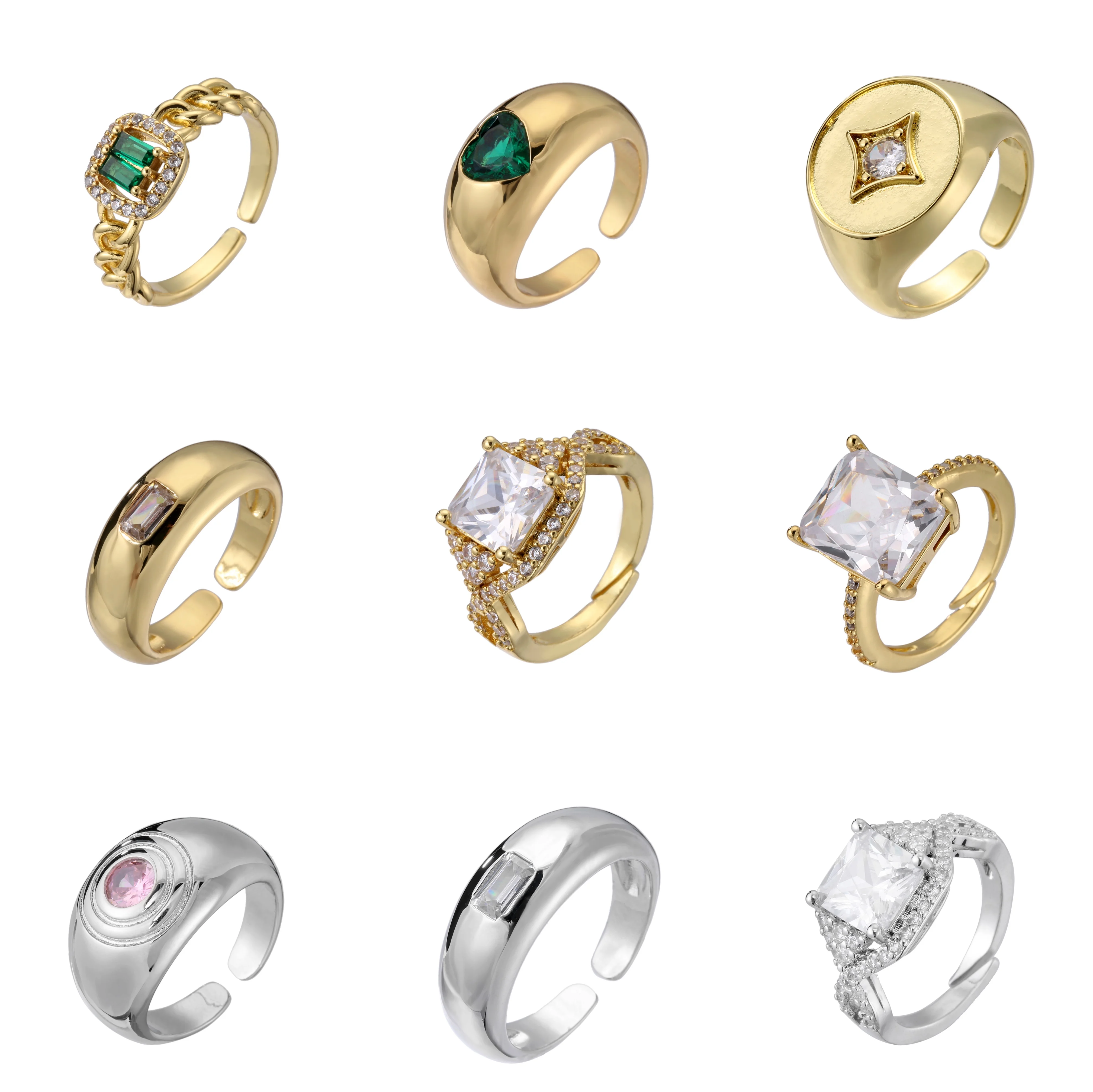 Модные ювелирные изделия HECHENG 2021, кольца с фианитом, обручальное кольцо, оптовая продажа, прямая поставка