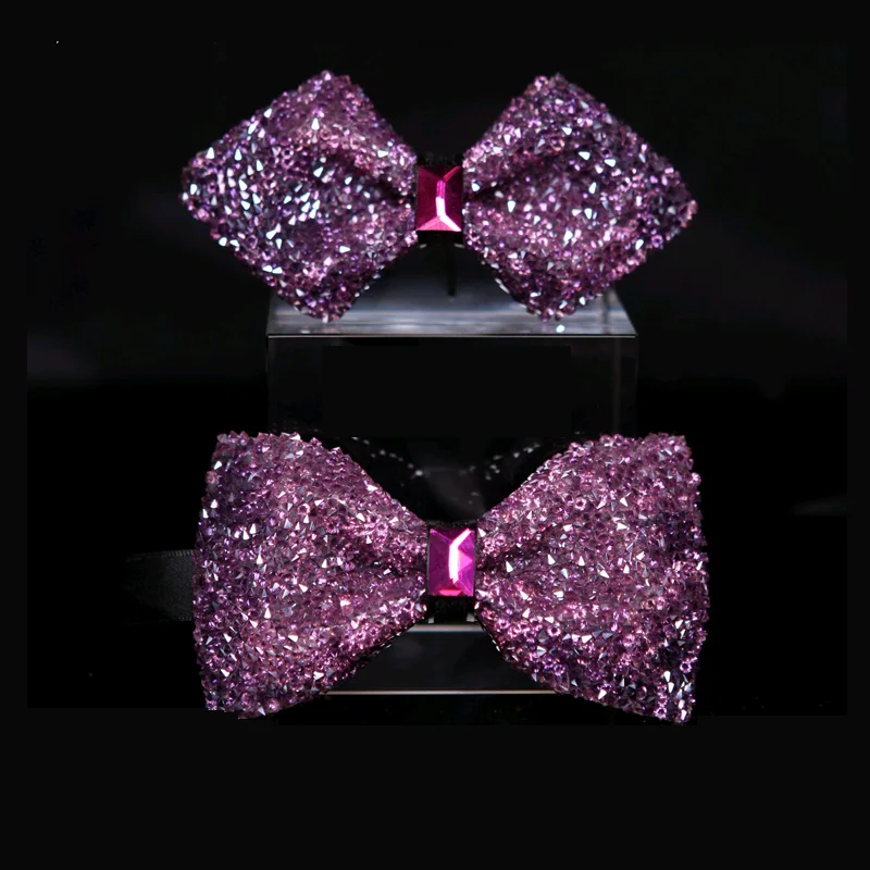 

2020 High Quality Men's Noble Diamond Bow ties Designers Brand Butterfly Bowties Shiny Romantic Wedding Groom Bow Tie for Men