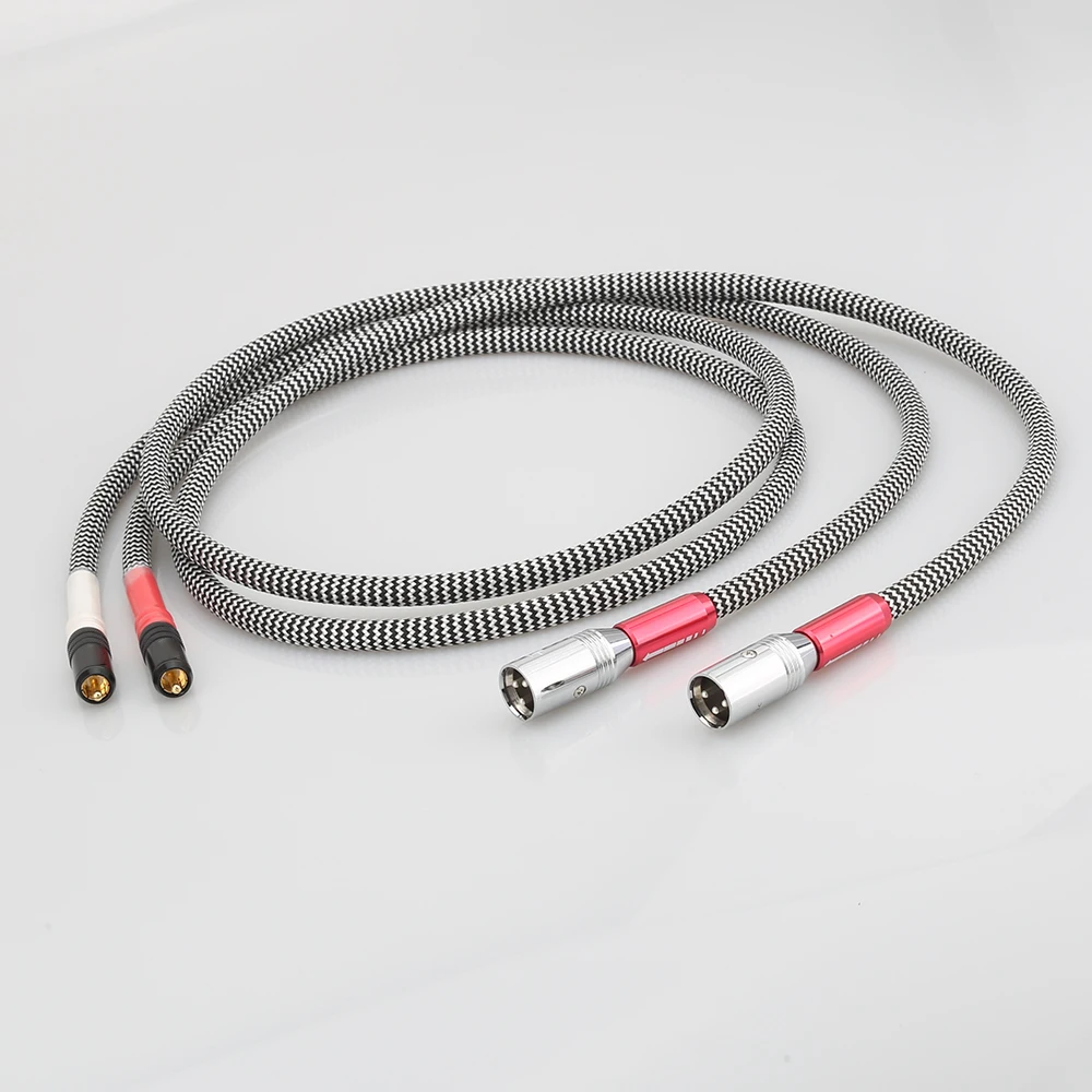 Hifi посеребренный аудио кабель 2 RCA штекер XLR HIFI 3 Pin Мужской аудиофил|2 rca male|audio cable