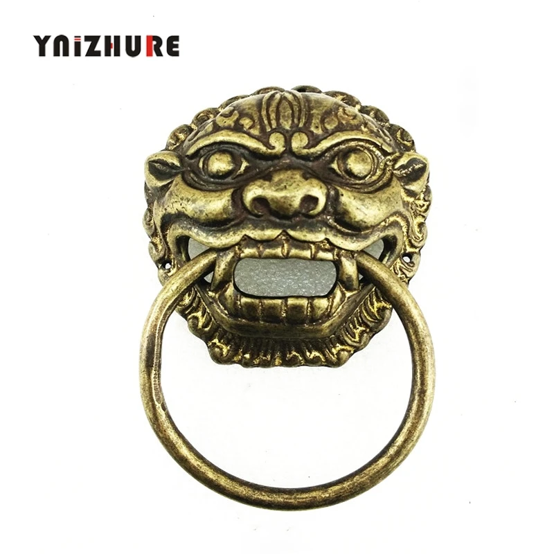 2 шт. 65 мм китайская антикварная дверь медный дверной молоток ручка Shoutou маленькая