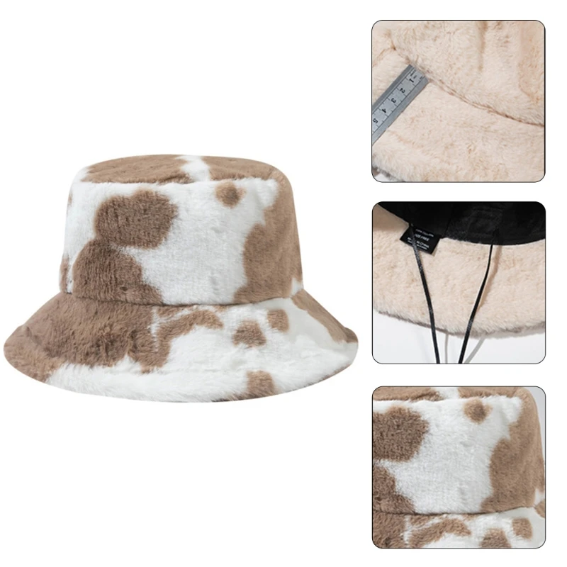 Y1UE модная шляпа-Панама из ангорской пряжи с узором коровы в мягких цветах |