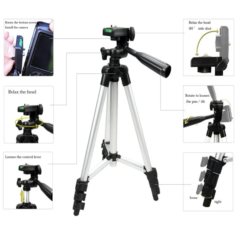 Штатив для камеры 130 см легкий гибкий Трипод смартфонов Samsung Huawei профессиональная