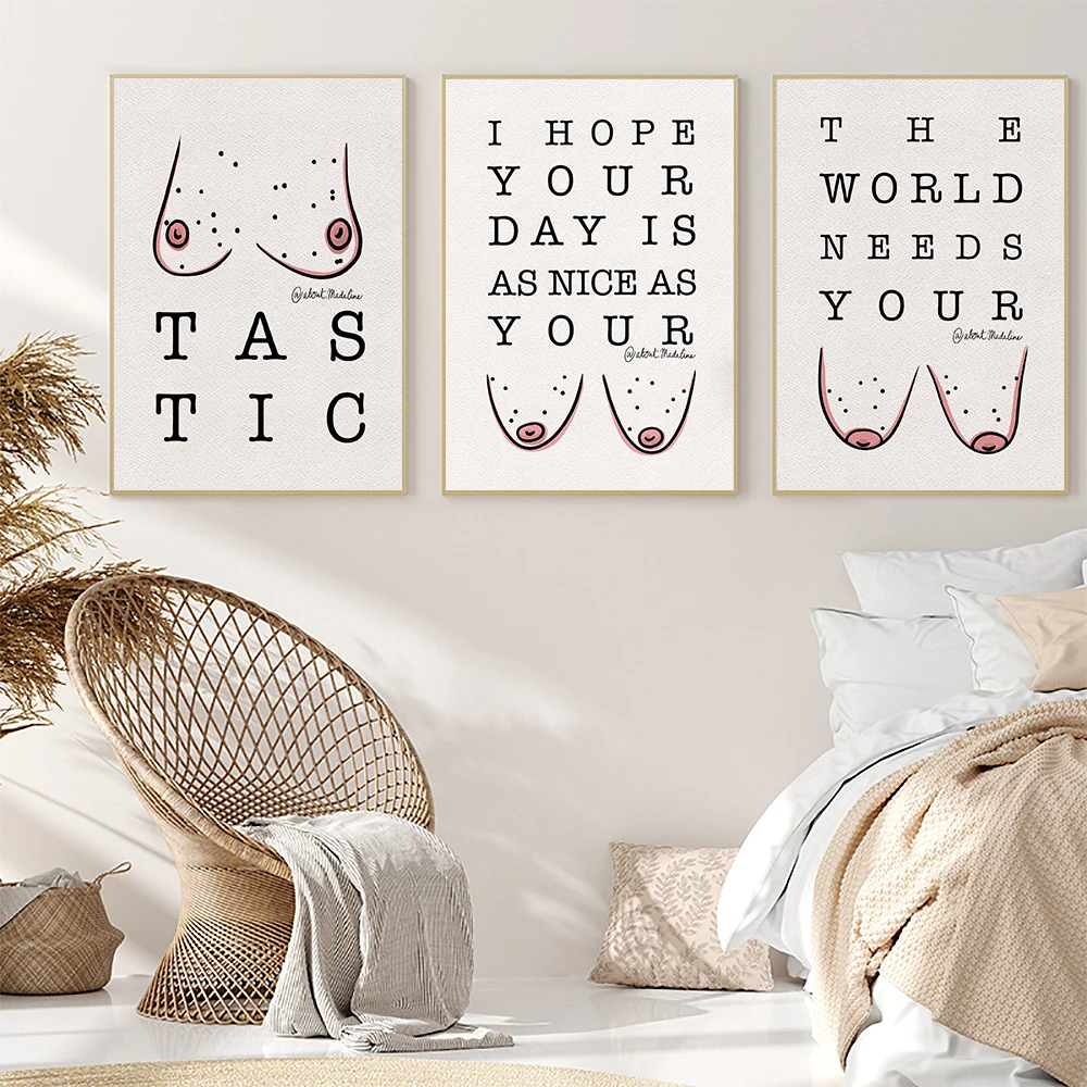 

Abstract Body Boho Style Boobs Art Quote Nordic Canvas Painting Posters and Prints Canvas Wall Art Pictures Wall Decor for Room