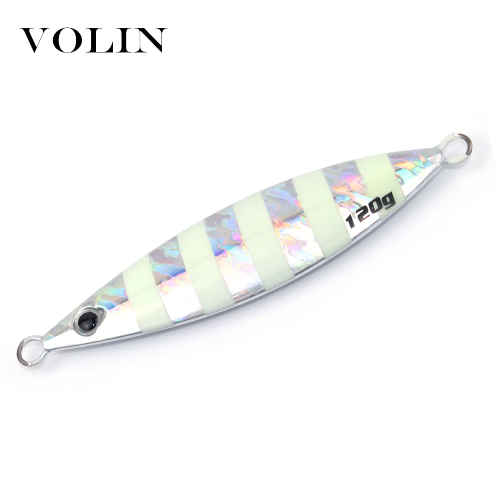 VOLIN новая океанская металлическая рыболовная приманка 80 г 120 вялая блесна Морской