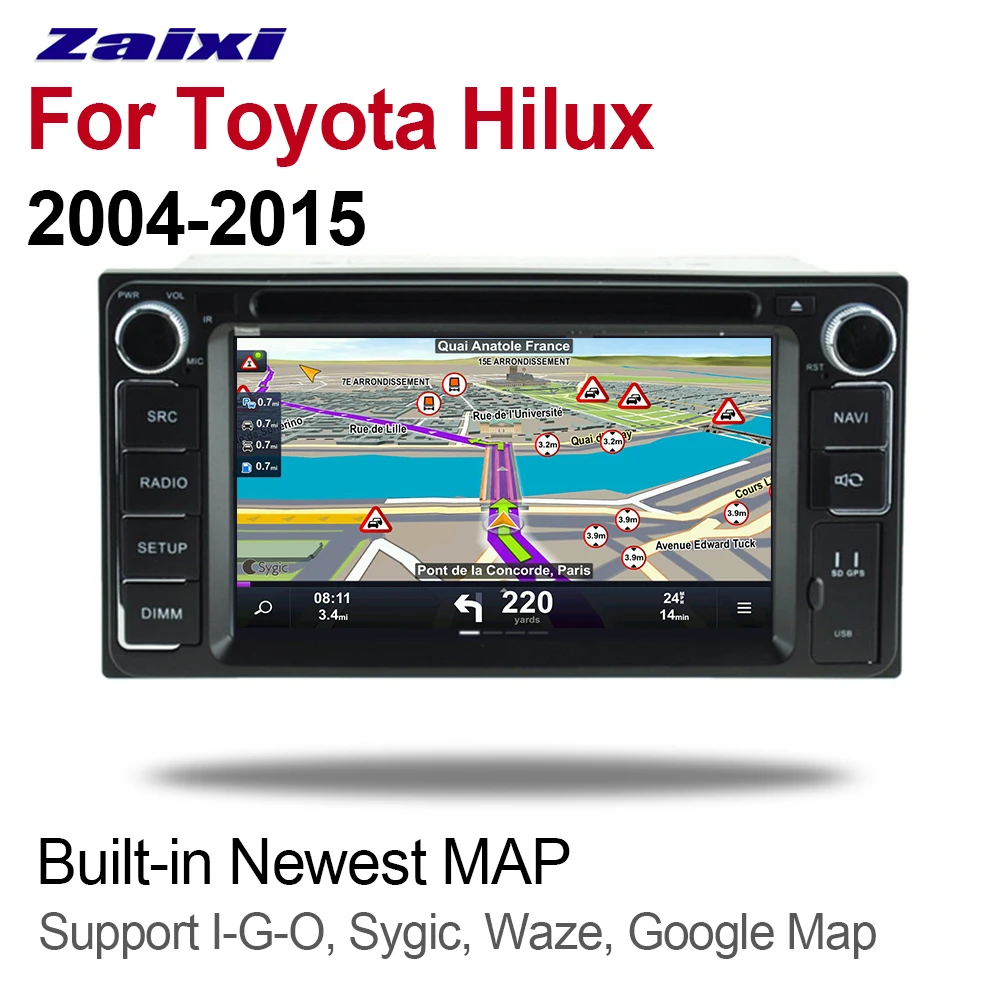 Автомобильный мультимедийный DVD плеер 2Din автомобильное радио для Toyota Hilux 2004 ~ 2015