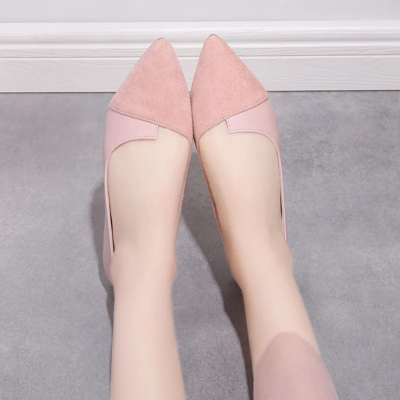 Women Flat Shoes 2023 New Pointed Shallow Mouth Ladies Shoes Fashion Cozy Moccasins Shoes Light Driving Shoes Ballet Single Shoe