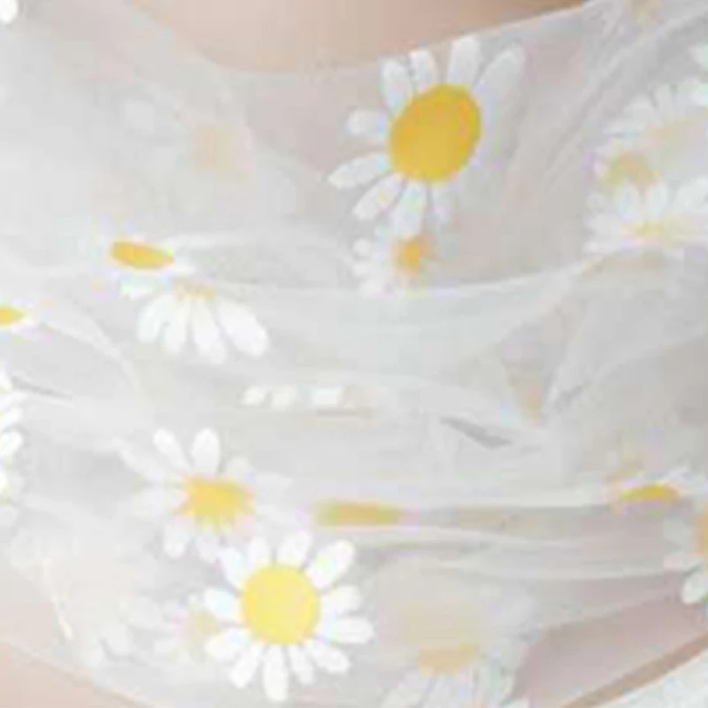 5 цветов Кружевная Сетка с принтом маргариток защита шеи от солнца конфеты милое