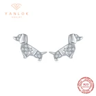 YANLOK Милая фотосессия для женщин маленький щенок животное 925 Стерлинговое Серебро Модная бижутерия 2022 новые изящные ювелирные изделия