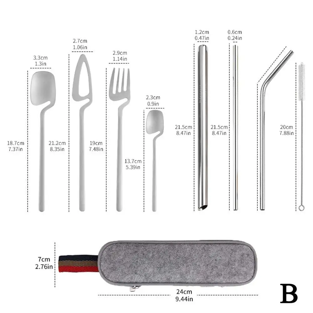 

2021 Steel Dinnerware Set Black Golden Cutlery Spoon Fork Knife Straw Western Silverware Gold Tableware Set Picnic