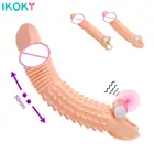 Товары для взрослых, интимные игрушки для мужчин, многоразовые вибрирующие презервативы с задержкой эякуляции удлинитель полового члена