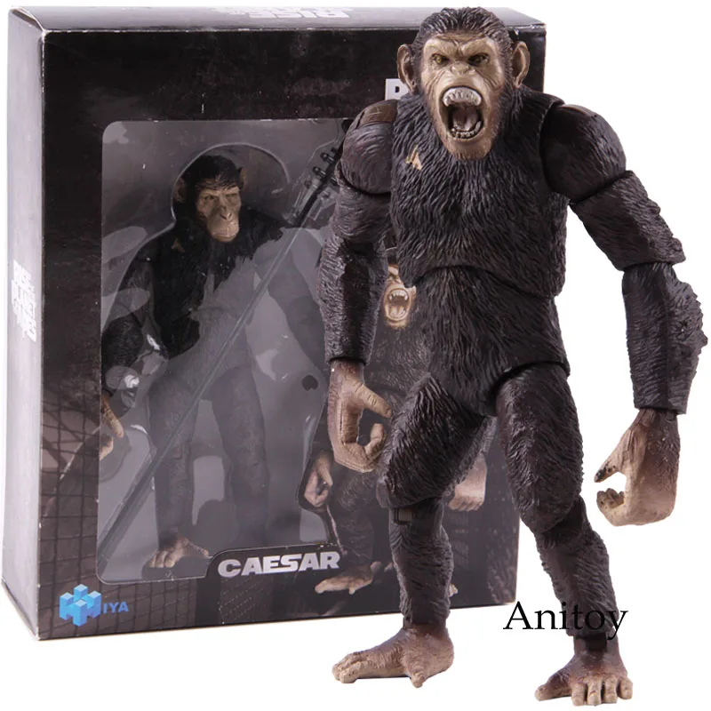 A with colorful box Фильм Rise of the Planet of the Apes фигурка Коба/Цезарь ПВХ Коллекционная модель игрушки подарок на день рождения - Цвет: A with colorful box