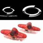 2 шт., светодиодный лазерный проектор с логотипом двери автомобиля для Renault Samsung QM6 SM5 L43 SM6 SM7