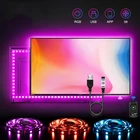 Bluetooth RGB Светодиодная лента USB TV 5050 лента с диодами Светодиодная лента Rgb для автомобиля USB 5 в 1 м 2 м 3 м 4 м 5 м ТВ лента с подсветкой мини-управление
